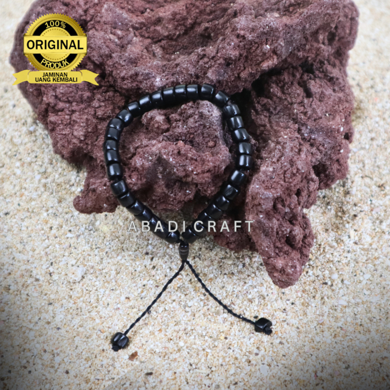 Gelang Tasbih Kayu Kokka Koka Kaukah Kaokah 33 Hitam Kotak Pria Wanita Asli Original 100% Serut Kere