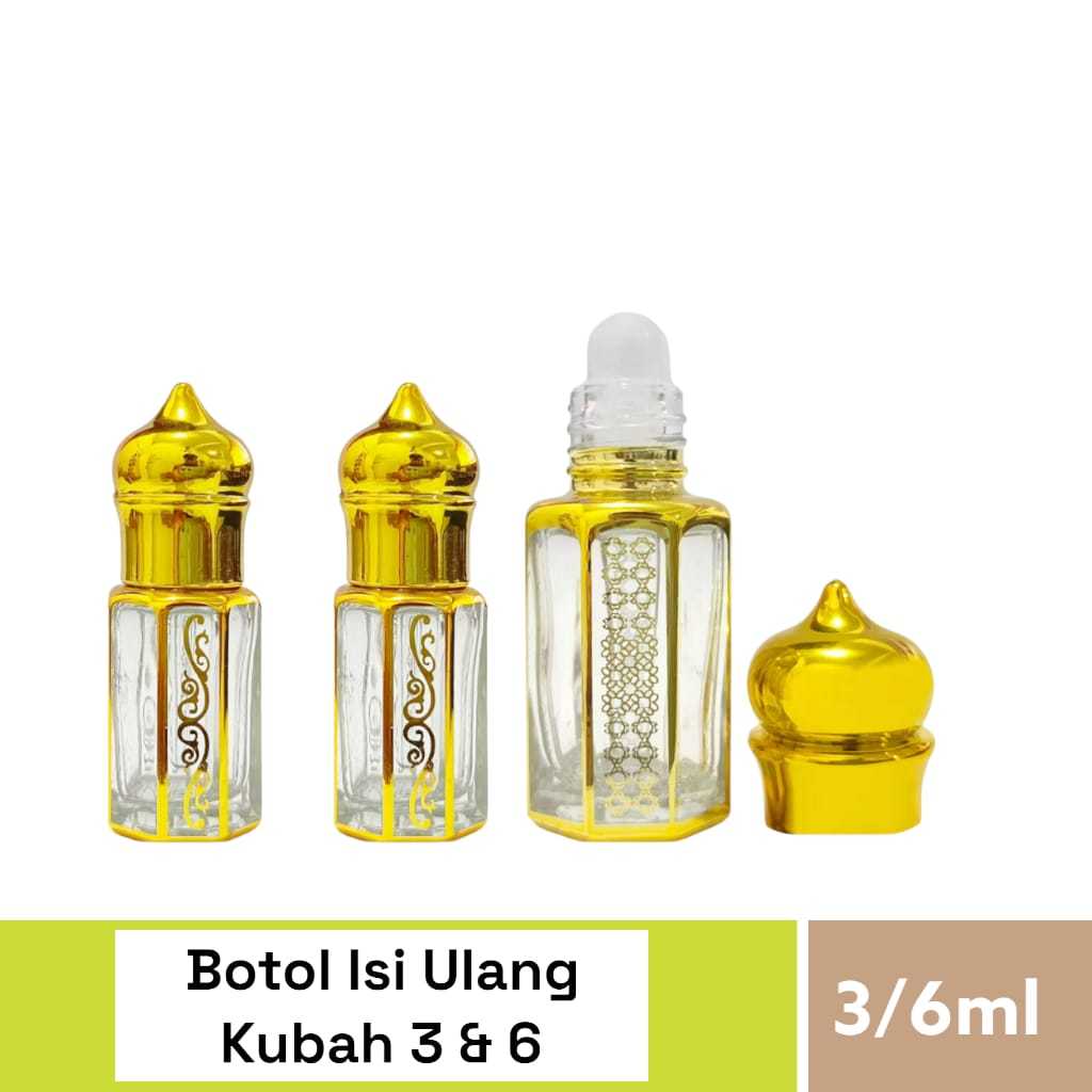 Botol Tola Kubah UV Stick  6 ml 3 ml  - Botol Parfume refill antik / botol isi ulang parfum