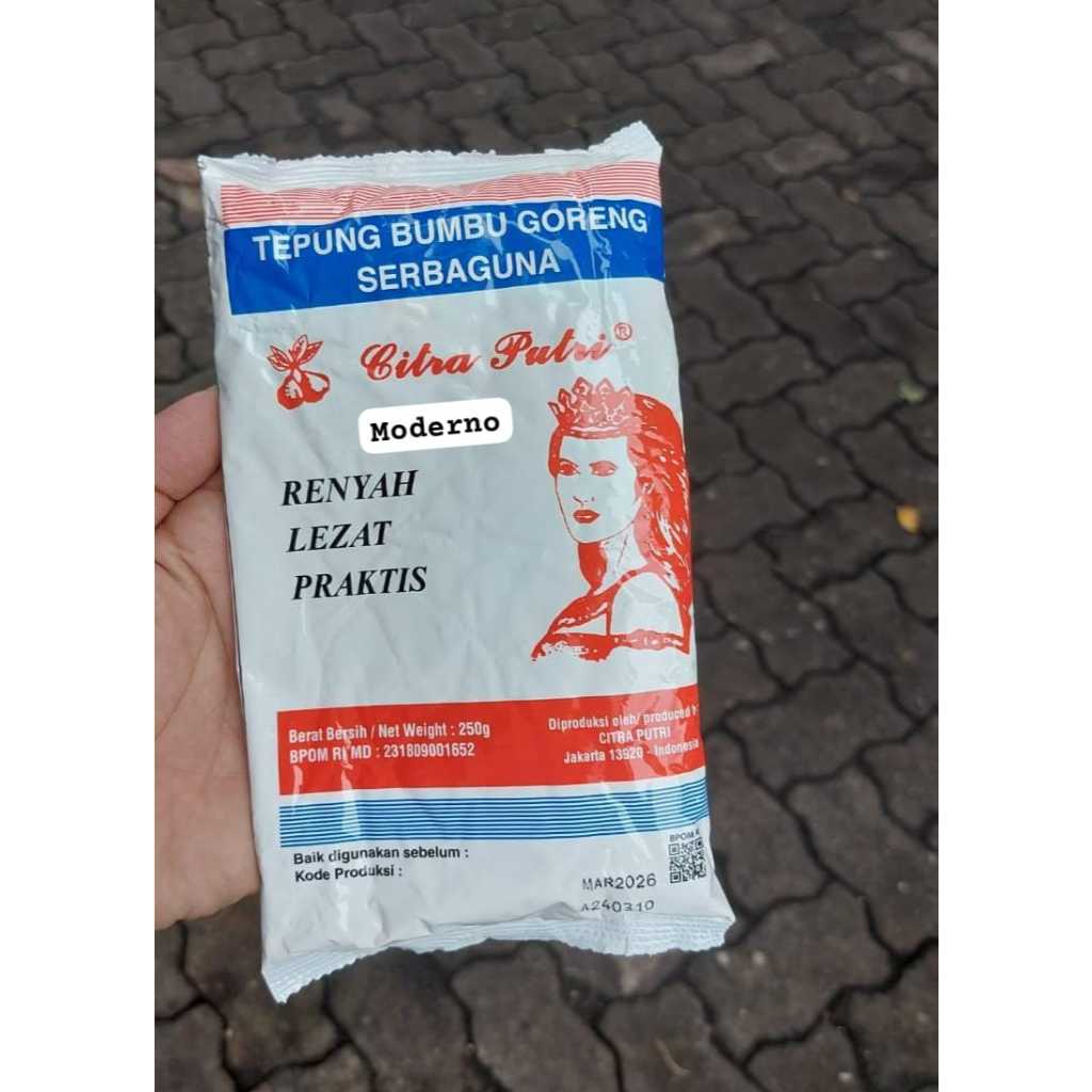 

Tepung putri 250gr - Citra putri tepung bumbu goreng serbaguna 250gr