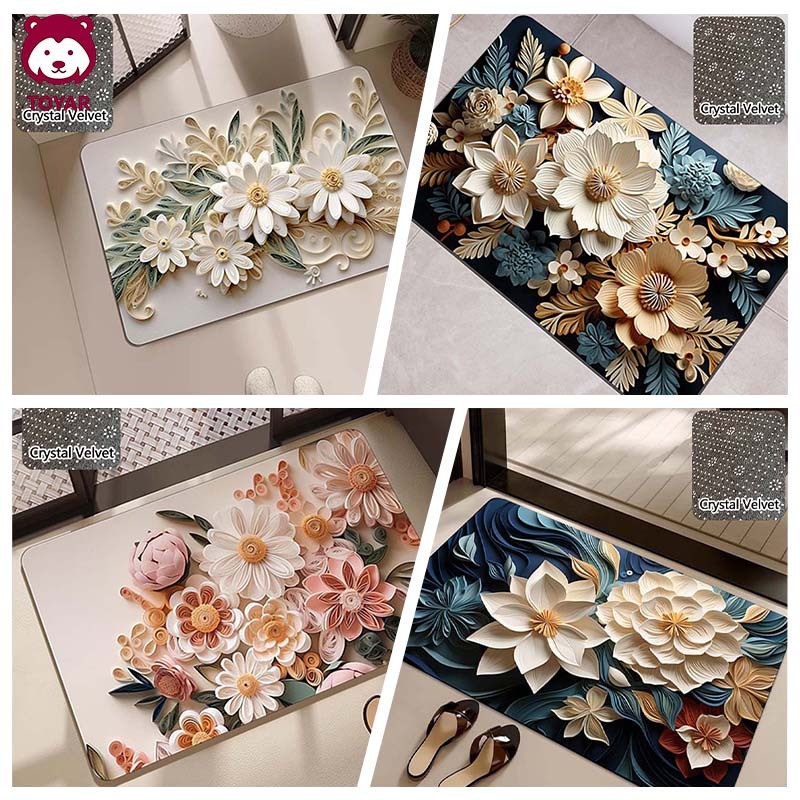 NEW READY ! 3D MOTIF BUNGA KESET/ KAKI KAMAR MANDI / KESET 3D /KOTAK ANTI SLIP KESET /KAMAR MANDI