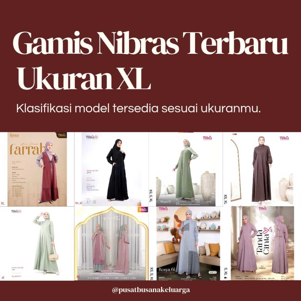 GAMIS NIBRAS UKURAN XL GAMIS TRENDY GAMIS PREMIUM GAMIS TERBARU NB B100 BURGUNDY RON 11 DARK GREY RE