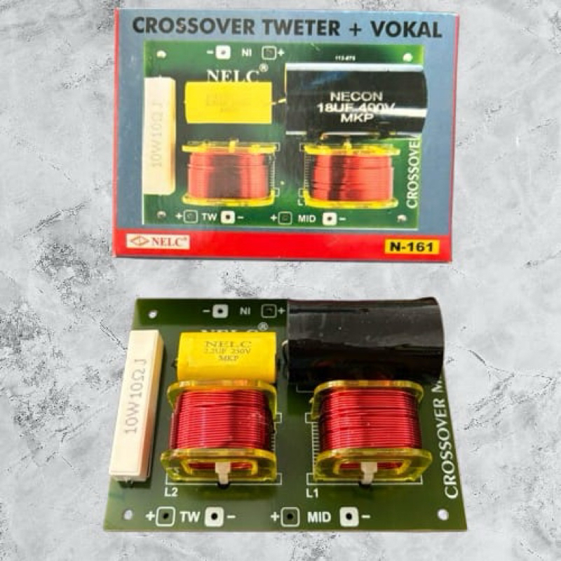 NELC Crossover Tweeter + Vokal N-161 | Kit Crossover Pasif 2 Way Tweeter + Vokal NELC N-161 | crosso