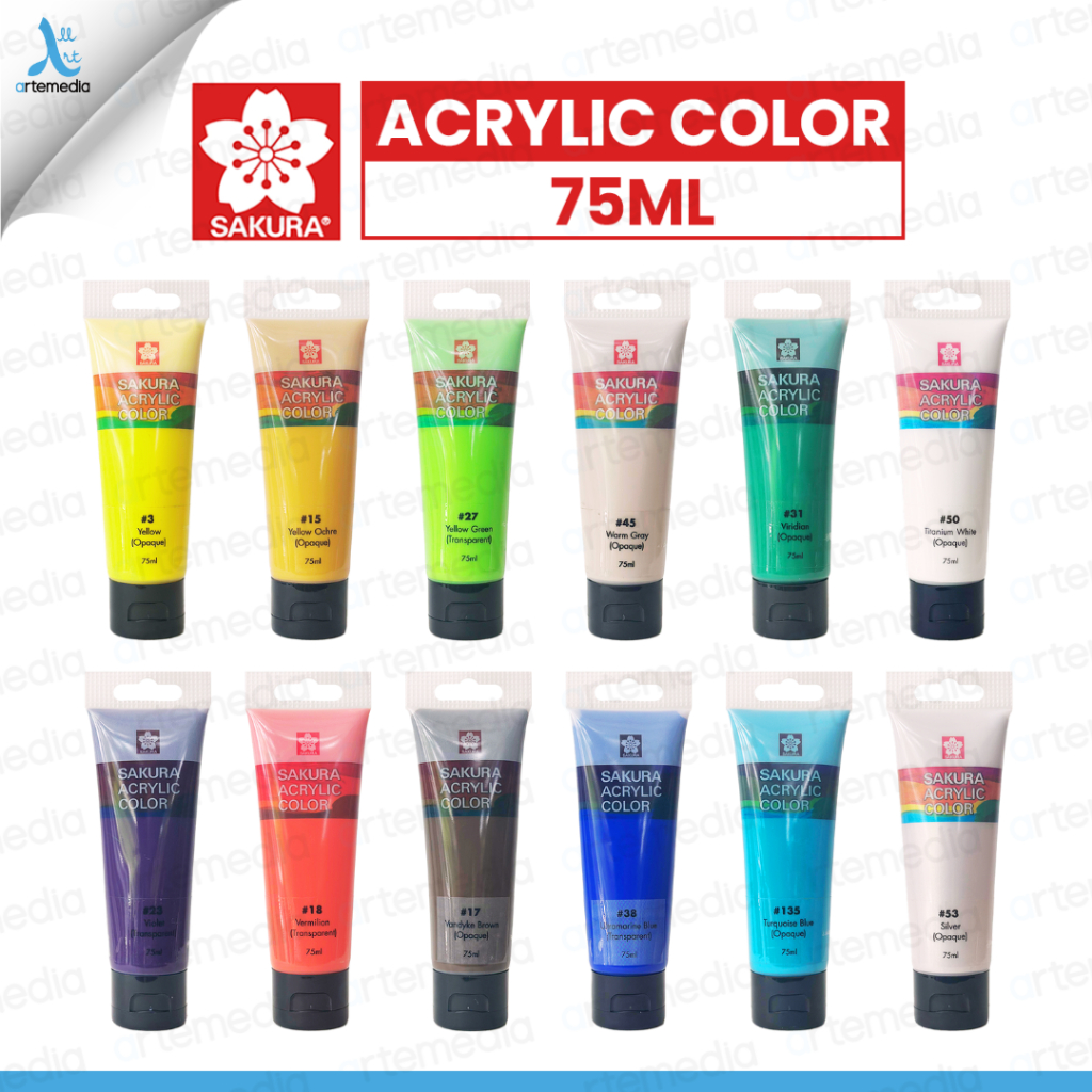 

Sakura Acrylic Color Paint 75ml Cat Akrilik Jepang - 01/02