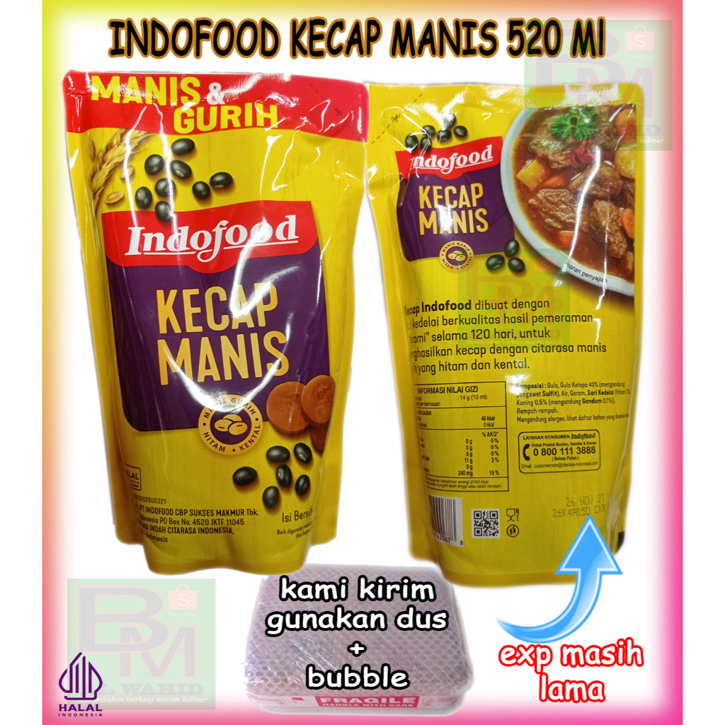 

Kecap Manis dan Gurih Indofood Kemasan 520 ml