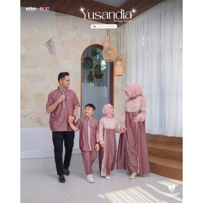 ATTIN - YUSANDIA SHINING RUBY / FAMSET ATTIN / SARIMBIT LEBARAN / BAJU KELUARGA / SARIMBIT 2025