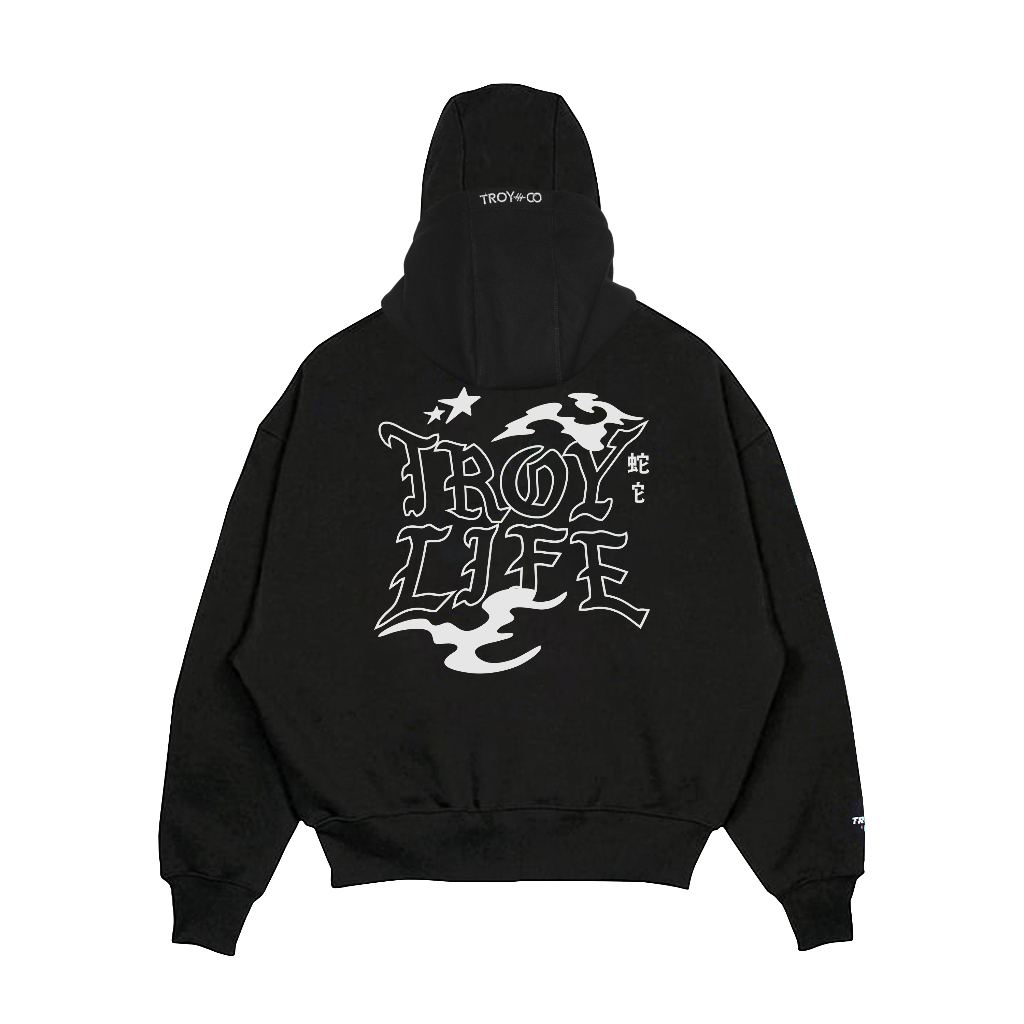 Troy Company Hoodie Zipper Balaclava Black Harmonia - Hoodie Zipper Ninja Balaclava Hitam ZBH 2907