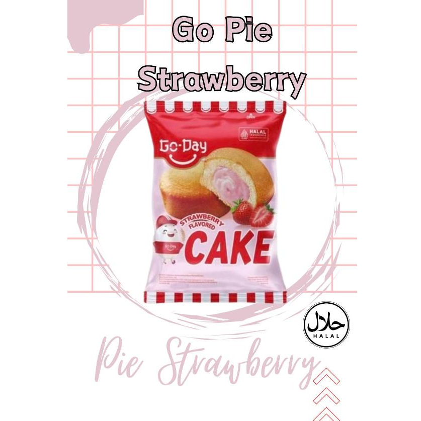 

GO PIE STRAWBERRY 1 Renteng ( 10 pcs ) | Snack Go Pie Strawberry Go Day