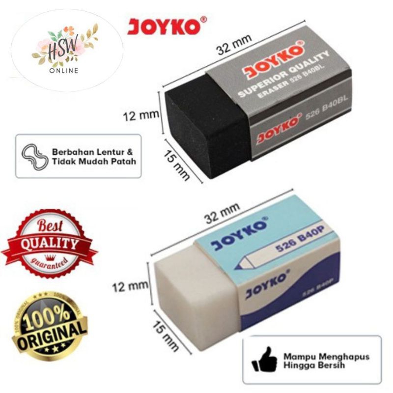 

Penghapus Pensil Joyko Rubber Eraser Pencil Kualitas Superior Murah - Putih Penghapus Pensil Joyko Rubber Eraser Pencil Kualitas Superior Murah