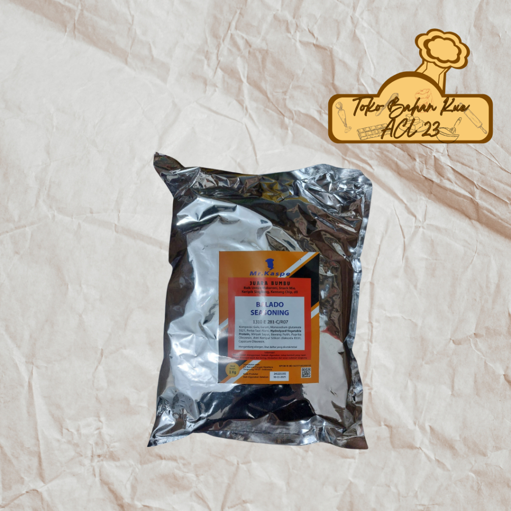 

Bumbu Tabur Mr.Kaspe/Bumbu Balado/Bumbu Rasa Balado/Bubuk Balado/Balado Seasoning Mr Kaspe 1 Kg