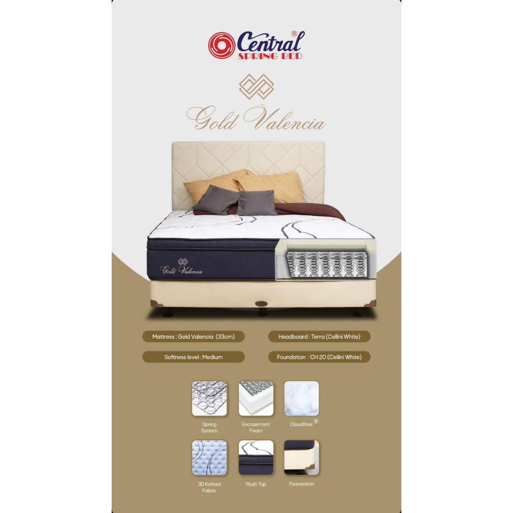 Central Spring Bed Gold Valencia (33cm)