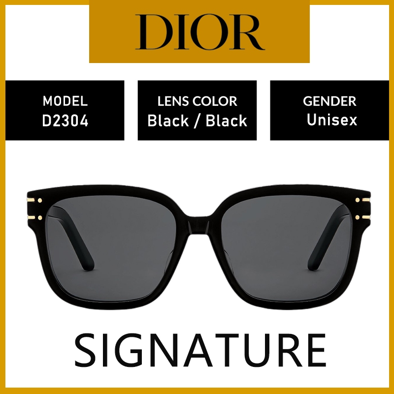 [100% ORI] Kacamata Hitam Dior Sunglasses Original Christian Paris Signature Polished Hitam Wanita