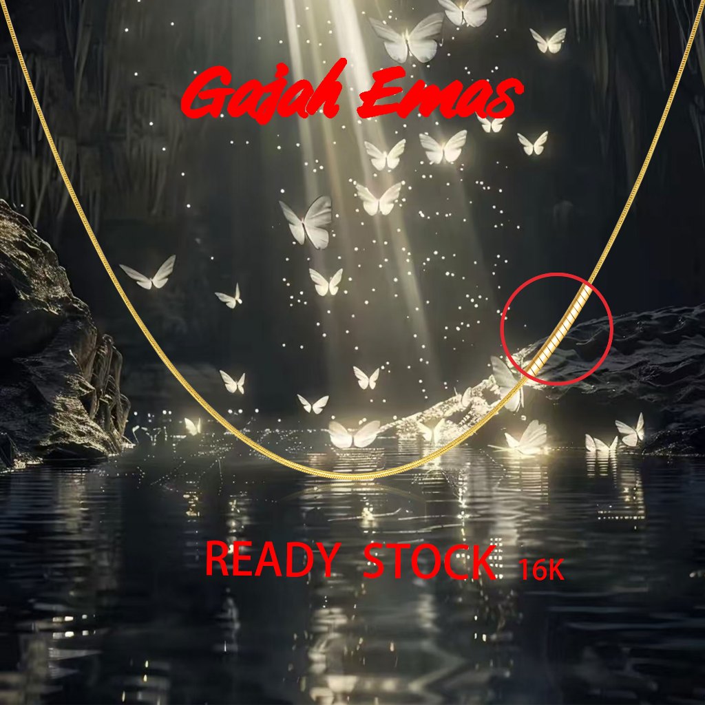 Kalung santa italy emas kuning 700 kadar 16 k