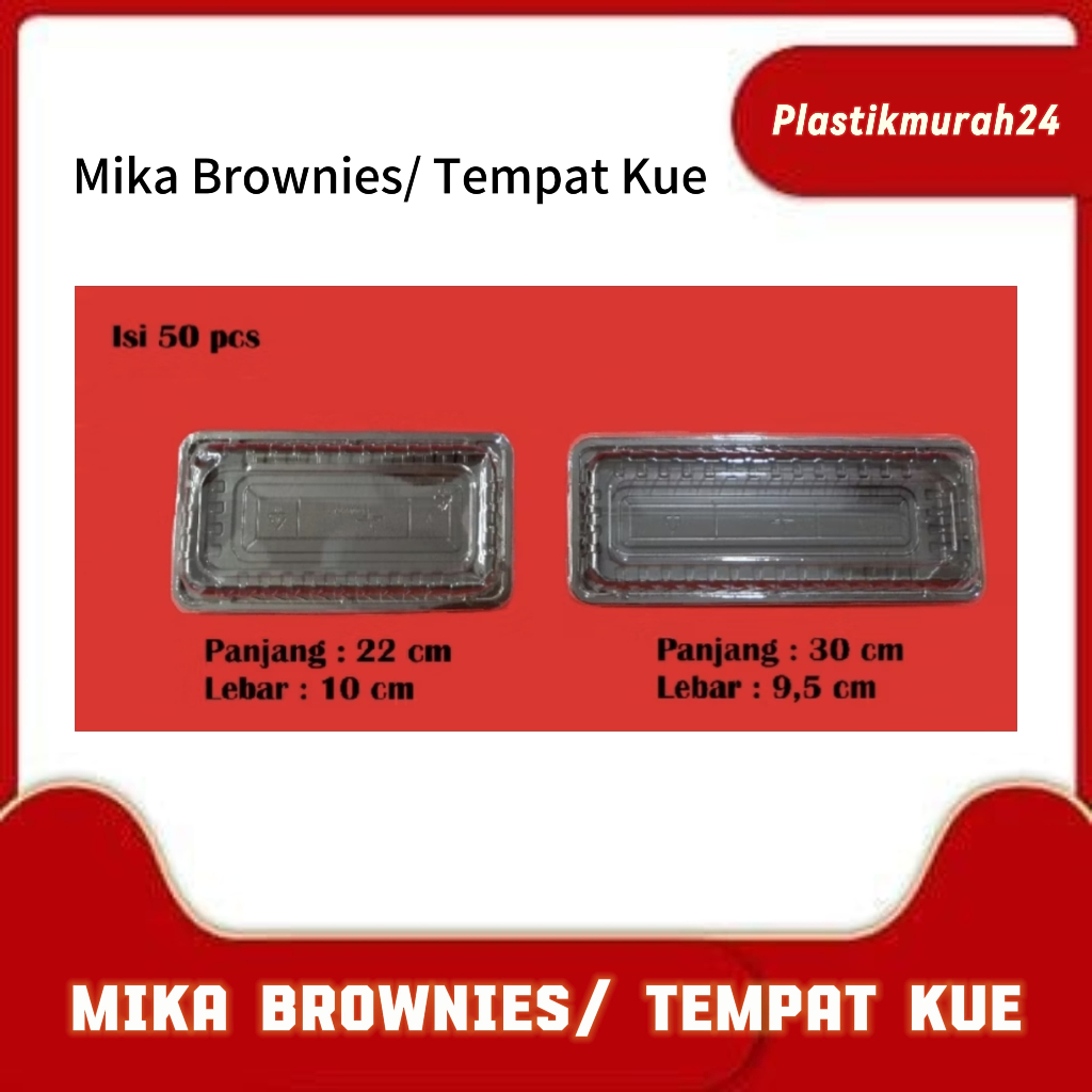 Mika Brownis / Mika Brownies Uk 22 & 30 / Tempat Brownies / Mika Brownies Persegi Panjang / Mika Kot
