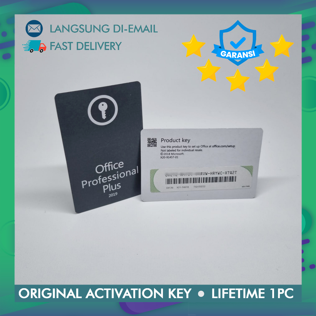 Office Professional Plus 2019 - Original License Key with Keycard Fisik