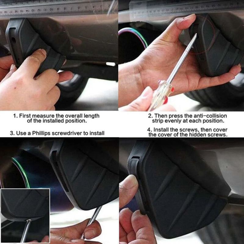 OneKlik - 4pcs Winglet Belakang Mobil Car Carbon Fiber Patter Modified Berbagai Jenis Mobil