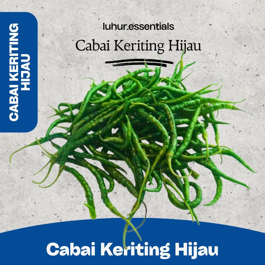 

Cabai Keriting Hijau - Segar & Berkualitas - 1 Kg