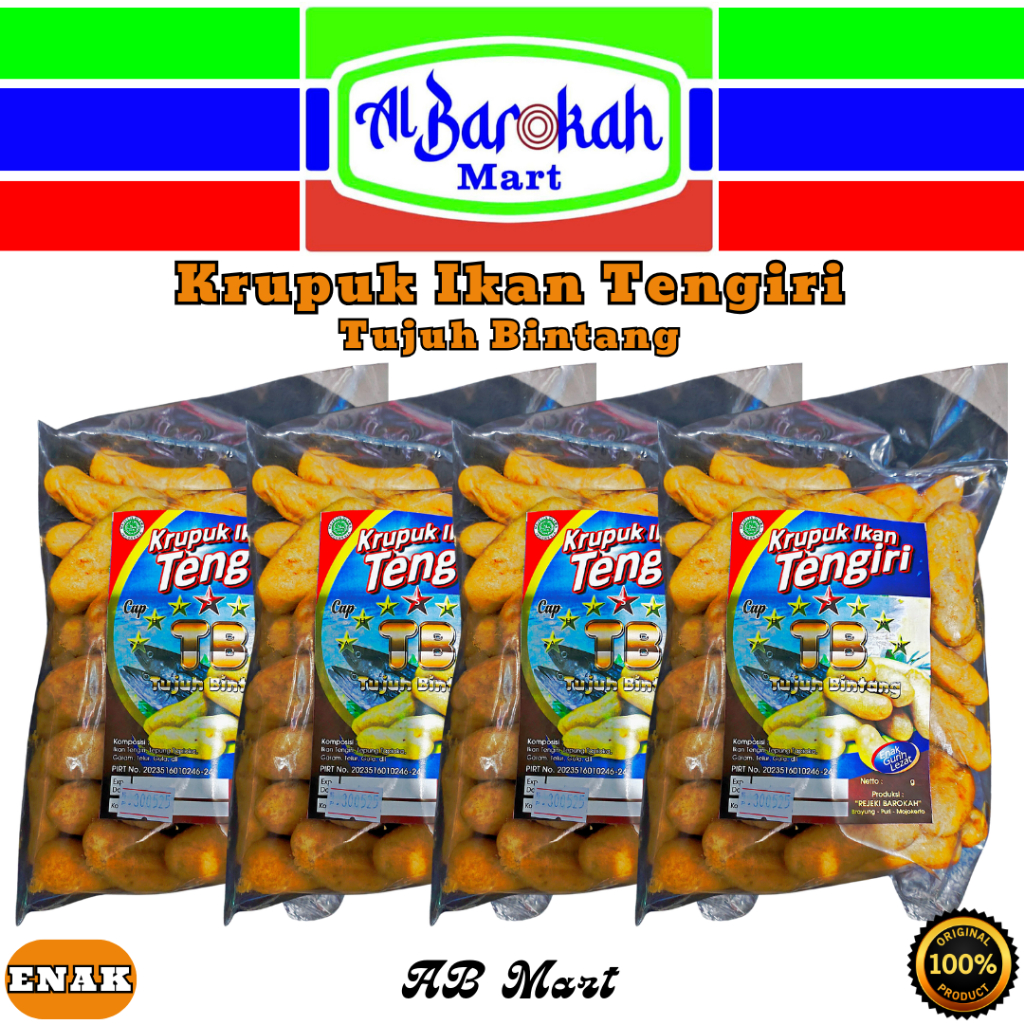 

Krupuk Ikan Tengiri Besar TB Enak ,Gurih, Renyah, Lezat