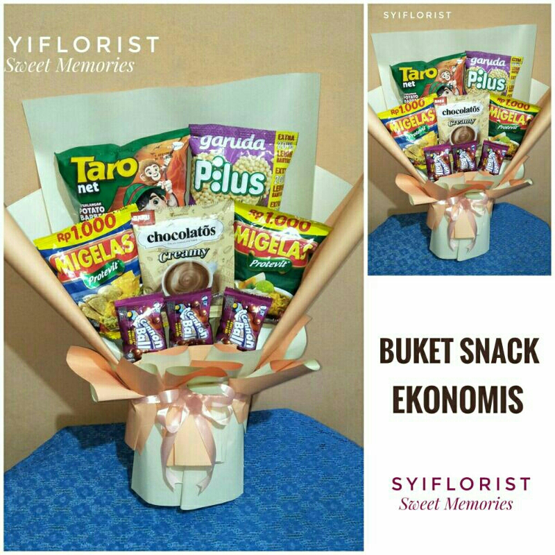 

BUKET SNACK HARGA EKONOMIS UNTUK HADIAH ULTAH. HARI GURU, DLL