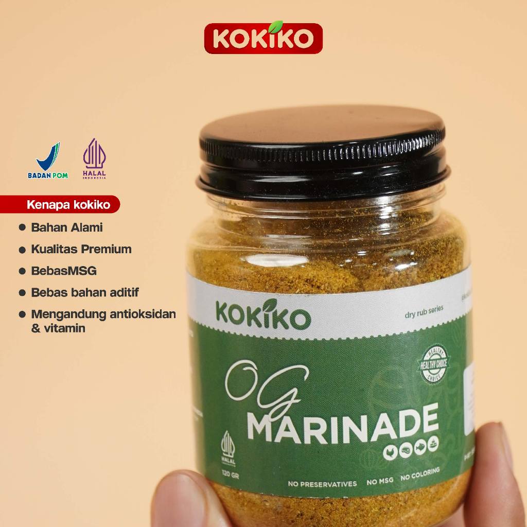 

KOKIKO O.G. Marinade Dry Rub Bumbu Marinasi Kering, Klasik, Nikmat, & Mudah Digunakan