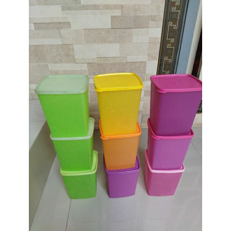 toples square 1,5 liter toples snack lebaran tupperware second preloved