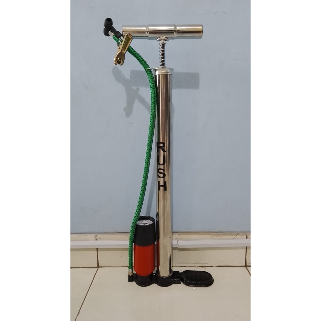 Pompa Angin Sepeda Motor Mobil Tabung Meter Black / High Pressure Pompa Angin VPR Portable Untuk ban