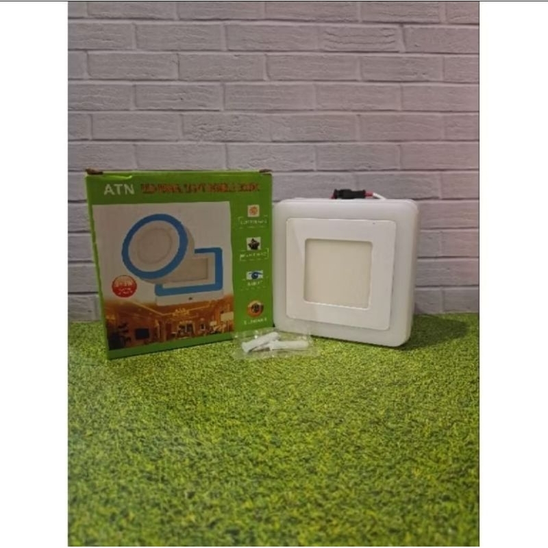 lampu ib panel LED ATN 2 warna / putih kuning / putih biru  bulat