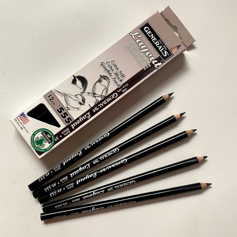 

General's Layout Pencils Ebony Extra Black Extra Soft