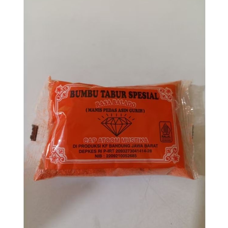 

Bumbu Tabur atoom Rasa Balado Manis Pedas