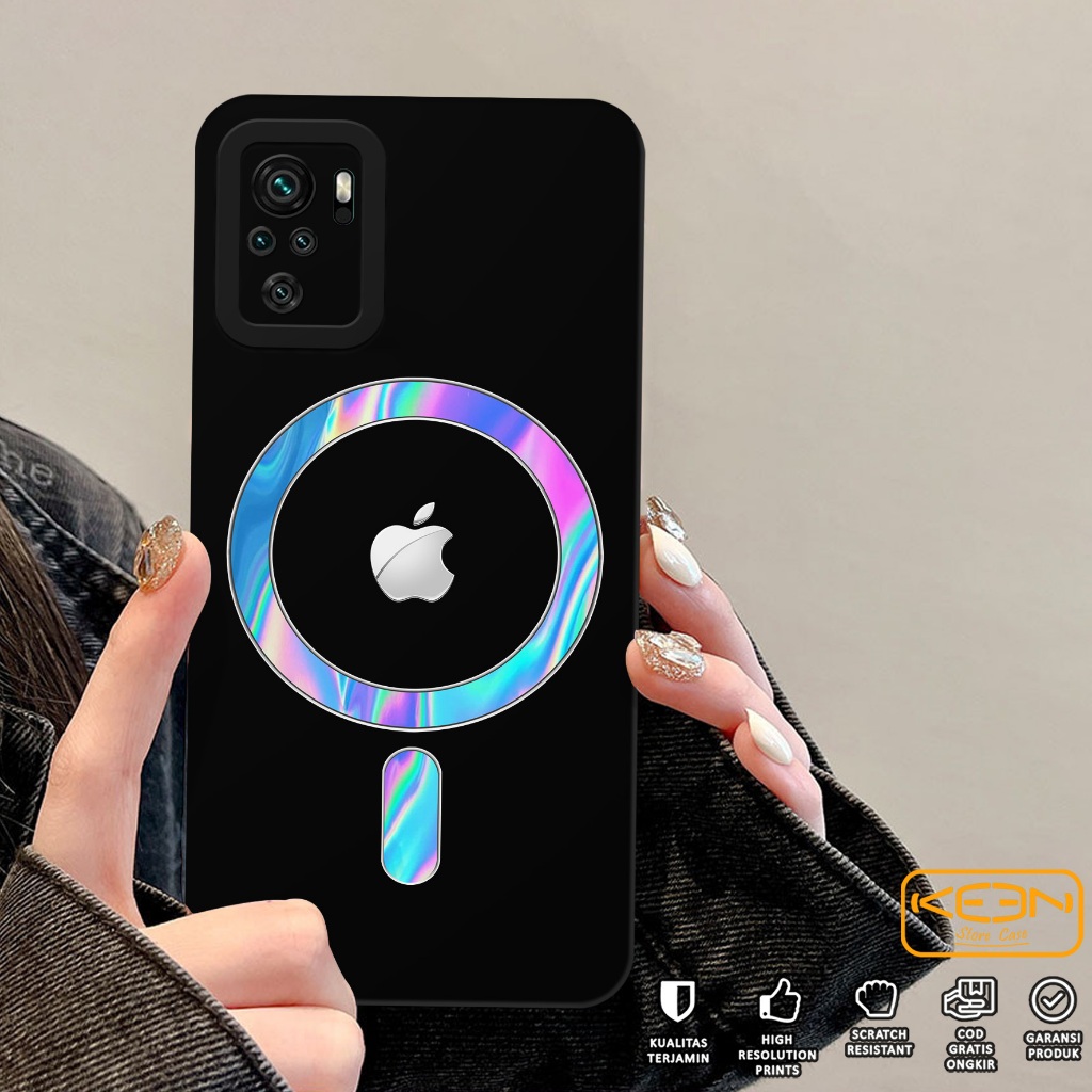Case Xiaomi Redmi Note 10/Note 10S - Casing Hp Xiaomi Redmi Note 10/Note 10S Motif Logo Magsafe - So