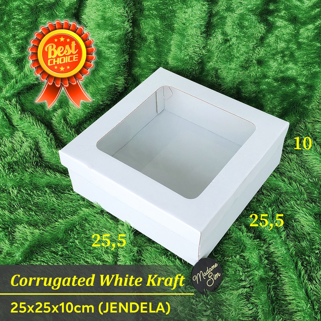 

KOTAK KUE CHIFFON - CAKE BOX - DUS KADO 25x25x10 - JENDELA - WK (ISI : 10 PCS)