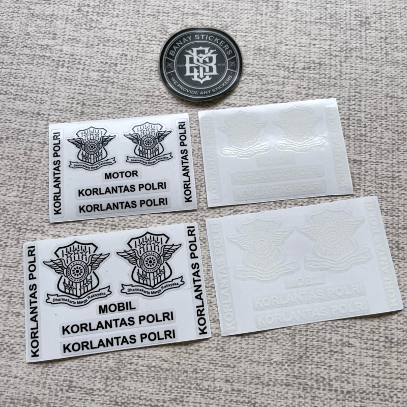 Sticker Stiker Plat Nomor Korlantas Printcutt Transparan