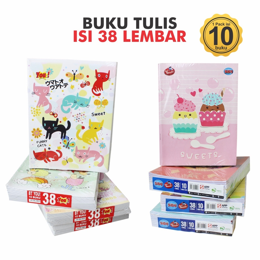 

SiDu Buku Tulis Isi 38 Lembar Sweet Sweets