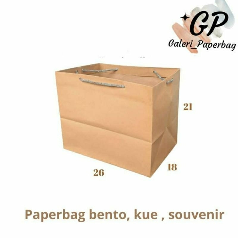 

PAPERBAG COKLAT 26x21 TAS NASI BENTO