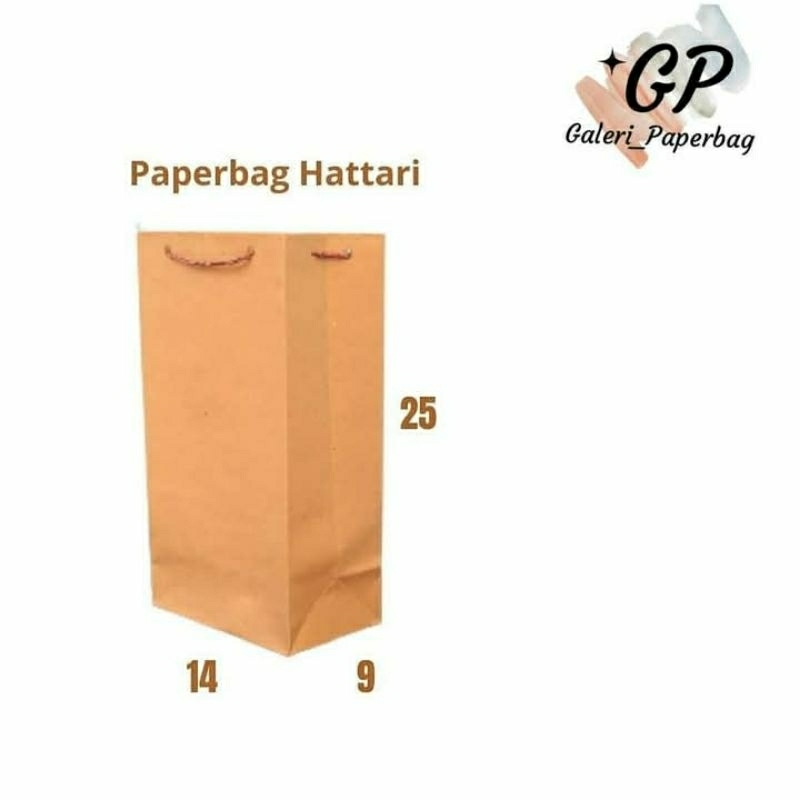 

PAPERBAG POLOS COKLAT 14X25 WAFER SOUVENIR TAS