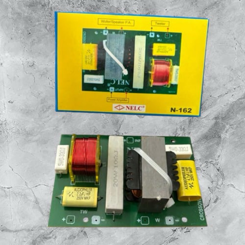 Crossover 2 Way 500w-1000w NELC N-162 Tweeter-Woofer | Crossover Pasif 2 Way Tweeter Woofer