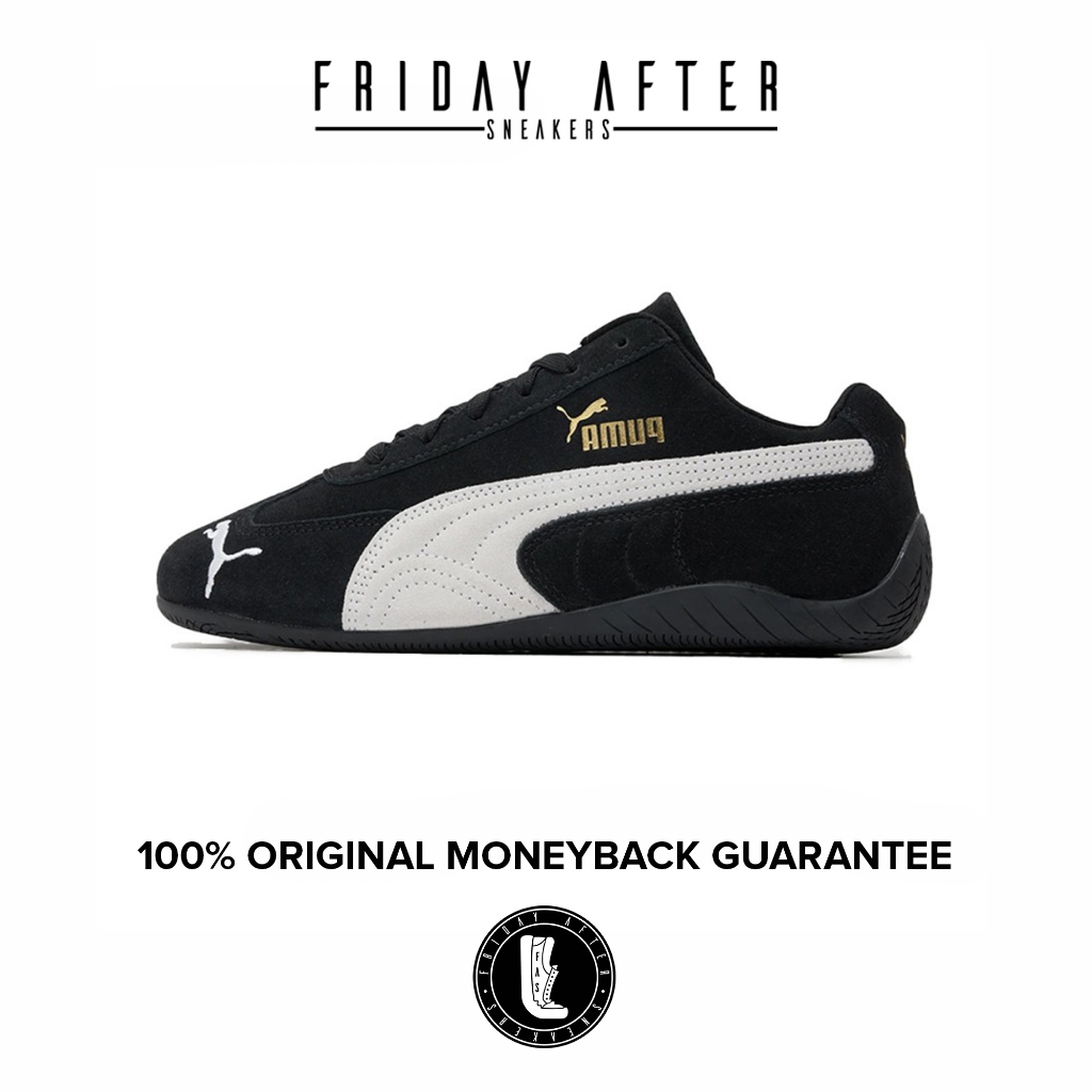 Sepatu Sneakers Pria Wanita Puma Speedcat OG Black White Original Resmi