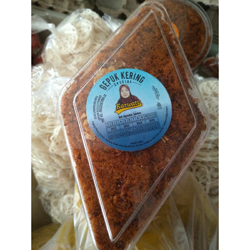 

Gepuk Kering Spesial Karwati/Abon Sapi Karwati 100gr