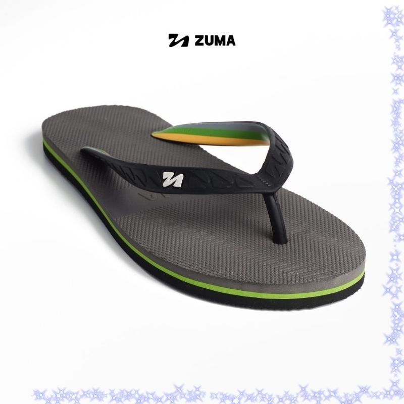 Zuma New Stripe 11 Men Sandal - Gray Lime