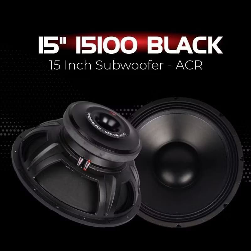 Speaker ACR 15 inch 15100 BLACK 1800 watt - Speaker ACR 15" SUBWOOFER 15100 Black Original