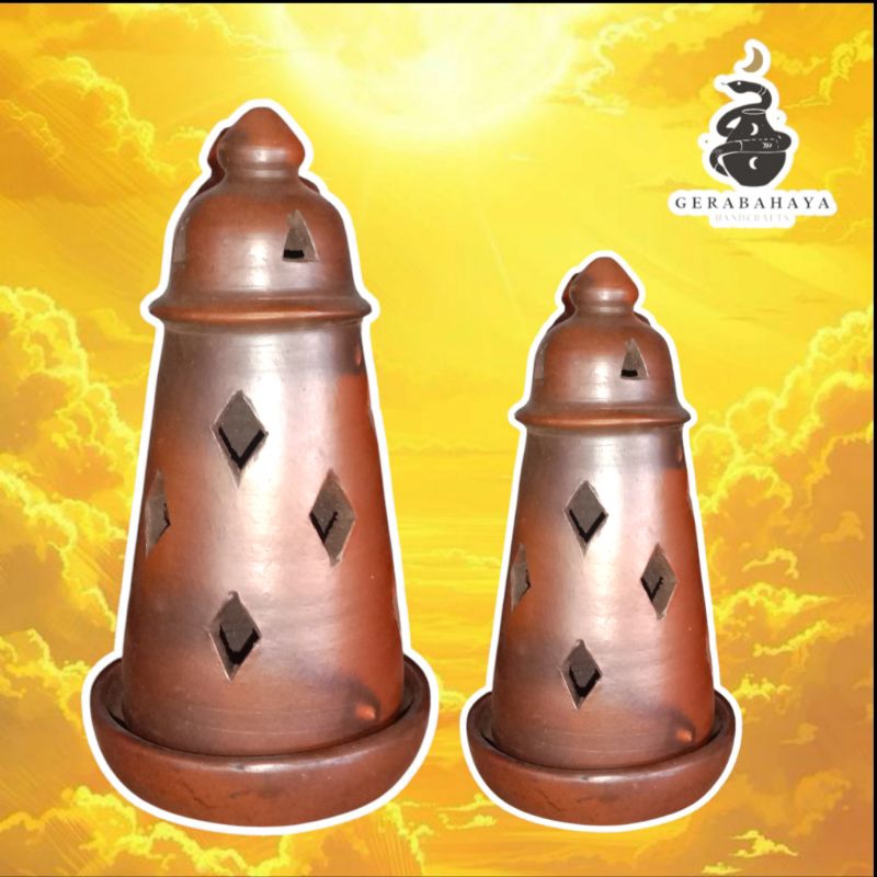 Cup Lilin Gerabah Tanah Liat Asli Bayat