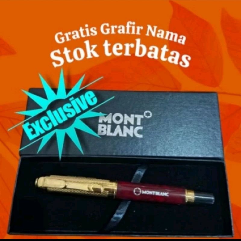 

Pulpen Mewah Brand Monblang Roller Ball Sign Pen Gratis Grafir Nama Dan Box Exlusive