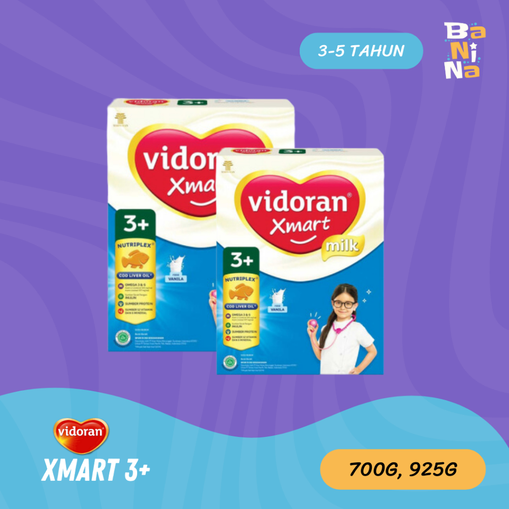 

Vidoran XMart 3+ Rasa Madu 700g, 925g Susu Formula Bayi 3-5 Tahun