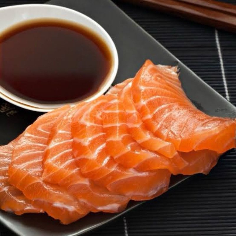 

RB [IKAN SEGAR] Norwegia Salmon FRESH Sashimi Grade 180-200g Free Wasabi 3g Soyu 5g