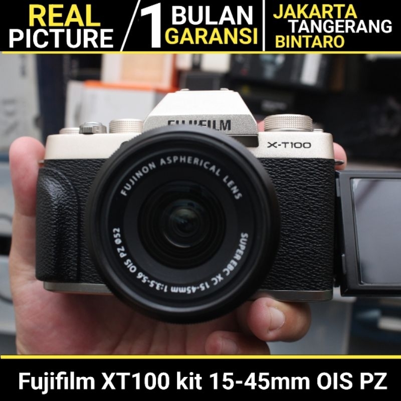 Fujifilm XT100 kit 15-45mm OIS PZ GOLD BEKAS