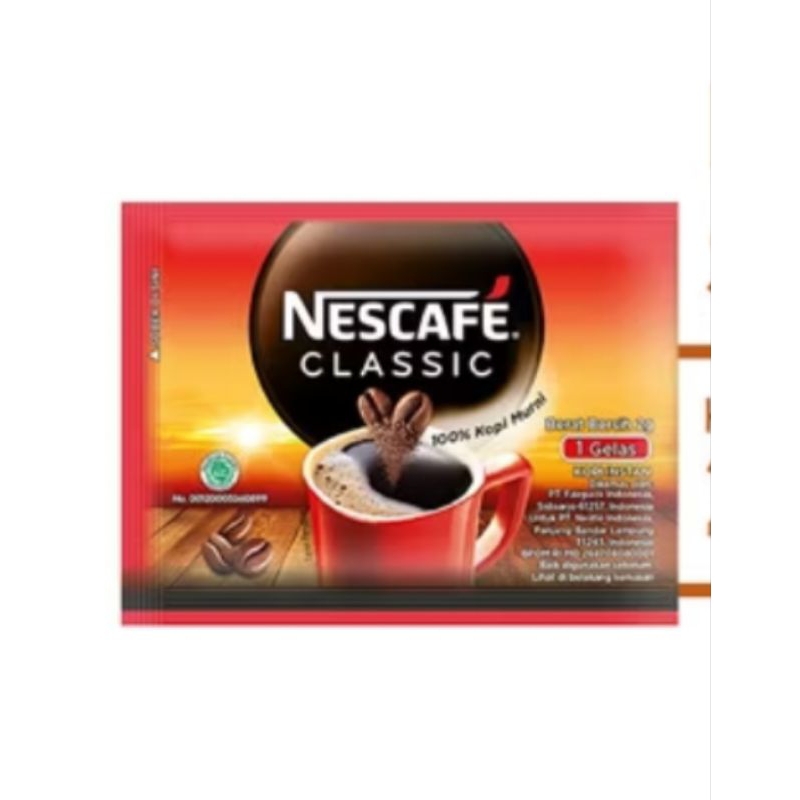 

nescafe clasic 2 gr 11 sachet / 1 renceng sachet kopi