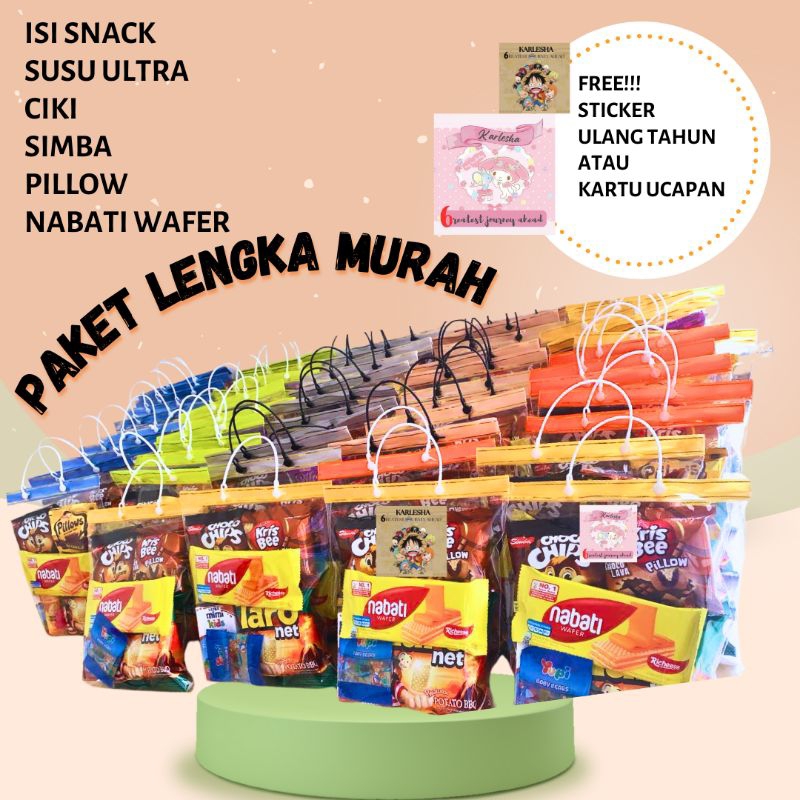 

HAMPERS Snack Ulang tahun murah meriah PAKET UANG TAHUN ANAKMURAH LENGKAP