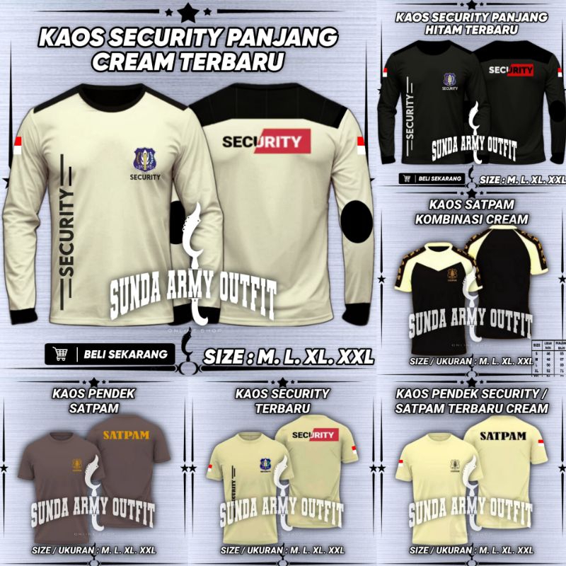 KAOS SECURITY TERBARU 2025 KAOS SECURITY SATPAM TERBARU KAOS SECURITY LENGAN PANJANG KAOS SATPAM CRE