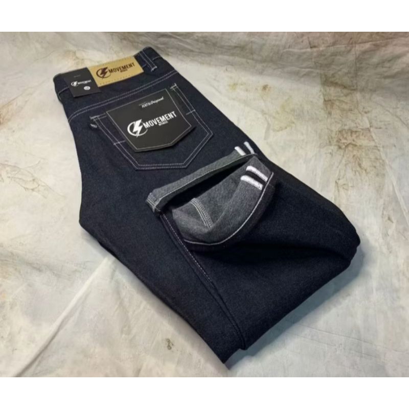 Denim selvedge movement black indigo