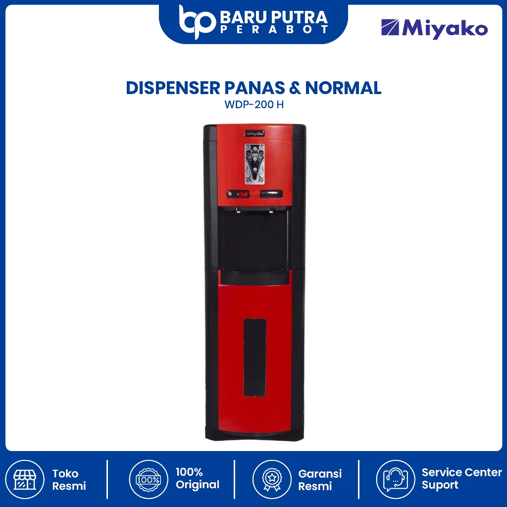 Dispenser Miyako WDP200 galon bawah (hot-normal) - Merah