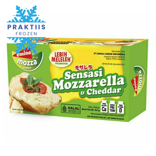 

EMINA MOZZARELLA & CHEDDAR CHEESE 165GR/KEJU MOZZARELLA HARGA PROMO